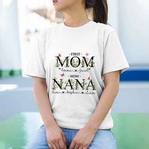 Personalized Mother's Day Tee, Mom and Grandma Belong to Kids, Grandkids Names Shirt for Nana Mimi Mom Grandma Mamaw