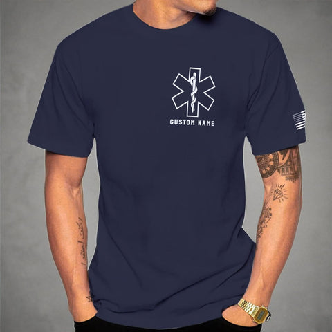 Mostefy Personalized EMT Shirt, EMS Shirt, Customized EMS Shirts,EMT Paramedic Uniform Emergency Medical Technician Shirts