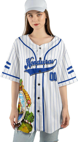 AOVL Personalized Honduras Baseball Jersey Shirt, Honduras Jersey for Men and Women, Jersey Honduras, Camisa Honduras Hombre
