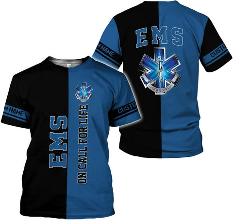 Podagree Personalized EMT Shirt, EMS Shirt, Customized EMS Shirts,EMT Paramedic Uniform Emergency Medical Technician Shirts