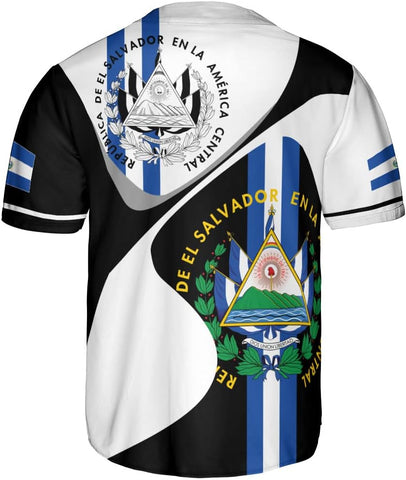 Leeprints Personalized Name El Salvador Baseball Jersey Shirt El Salvador Flag Shirt Salvadorans Pride El Salvadoreña