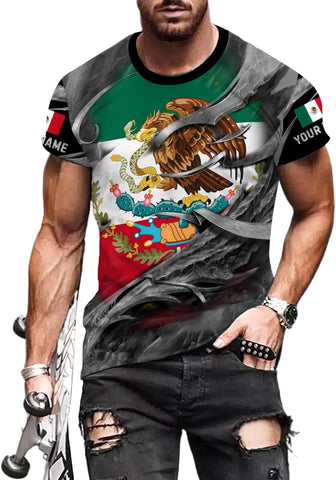 Mostprints Personalized Name Mexican Hoodie 3D, Mexican Hoodies for Men, Unisex Mexico Hoodie, Mexico Hoodies for Men