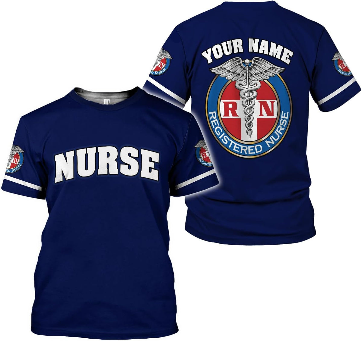 MoonArt Personalized Name Nurse Shirt Nurse Gifts Nurse Graduation Gift Funny Nurse T-Shirt Gift, Nursing Emergency Shirts