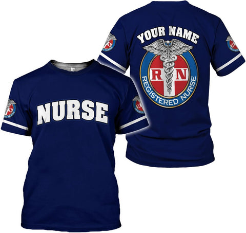 MoonArt Personalized Name Nurse Shirt Nurse Gifts Nurse Graduation Gift Funny Nurse T-Shirt Gift, Nursing Emergency Shirts