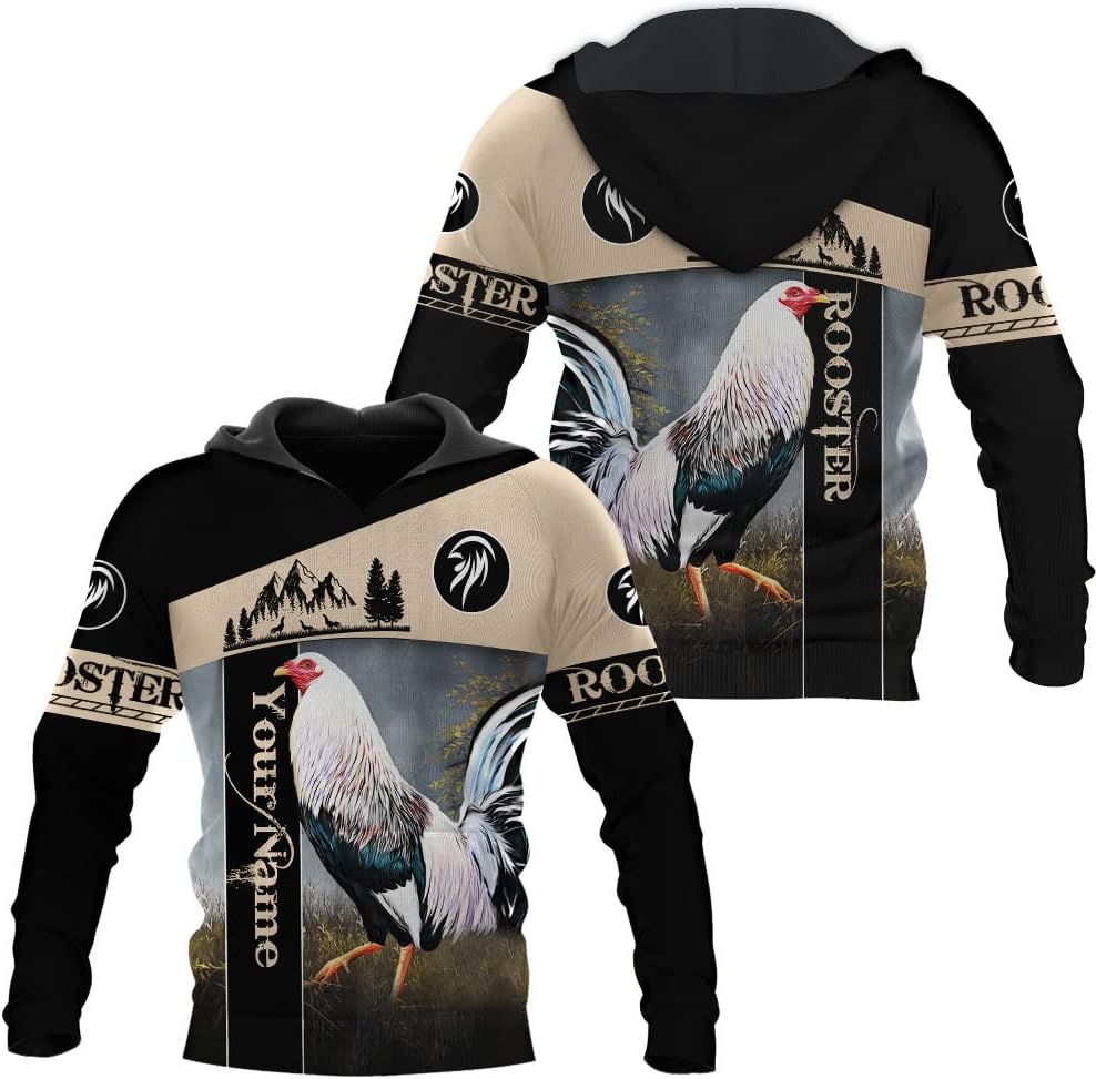Personalized Rooster Hoodie, Rooster Hoodies for Men Sudadera De Mexico Hombre Unisex Hoodie, T Shirt, Zip Up Hoodie, Sweatshirt for Men Women HD766 Multicolor