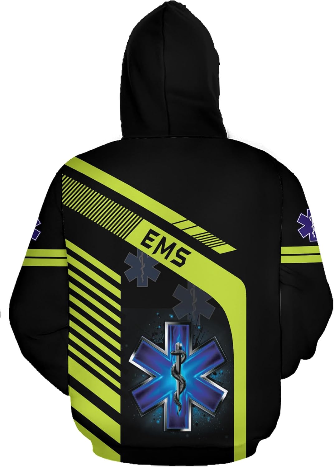 Leeprints Personalized EMT Hoodie EMS Sweatshirt Custom EMS Zip Hoodie Paramedic Uniform Emergency Medical Technician Shirts