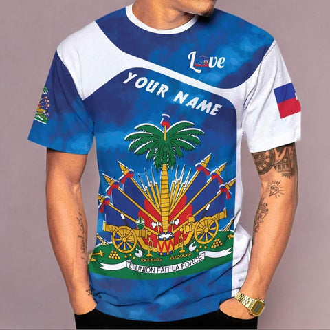 Ligthuy Personalized Haiti Shirt 3D, Haitians Flag Pride Shirt, Haiti Shirts for Men & Women, Haitian Pride Tshirt S-5XL