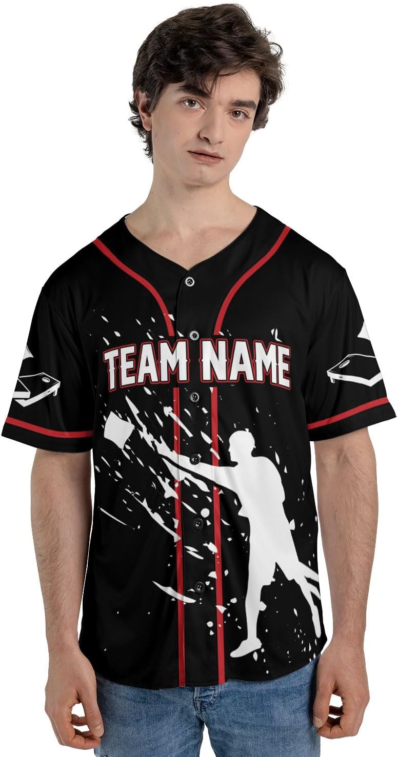 Royal Fight Personalized Cornhole Baseball Jersey Cornhole Toss Like A Boss Baseball Shirts Funny Cornhole Jerseys Men Women