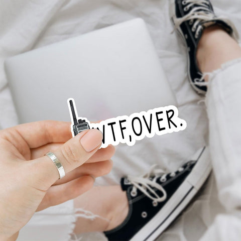 (3 Pcs) What The Fuck Over Sticker, Funny Stickers for Adults Dirty, WTF Sticker, Uncensored Adult Stickers for Laptop Water Bottle Phone Car Window Helmet Vinyl Stickers 3 Inches (WTF 1)