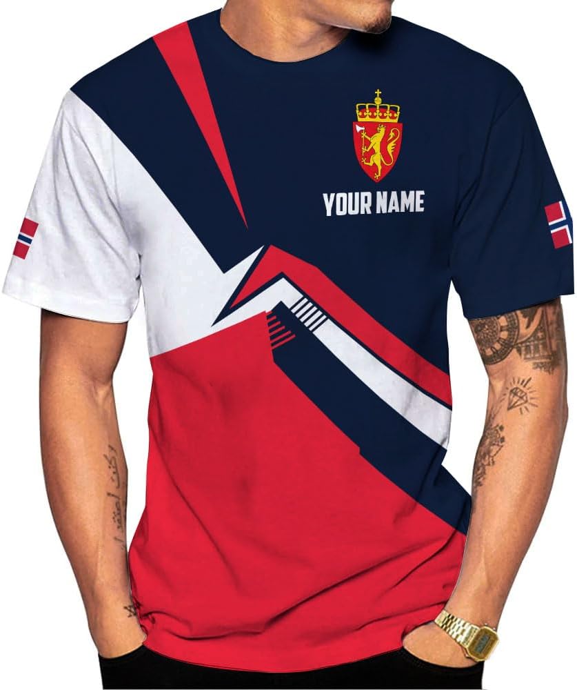 Personalized Norway Shirts, Norway Flag Pride T-Shirt, Norwegian Shirt for Men, Norway Short Sleeves T-Shirt S-5XL (NW 2)