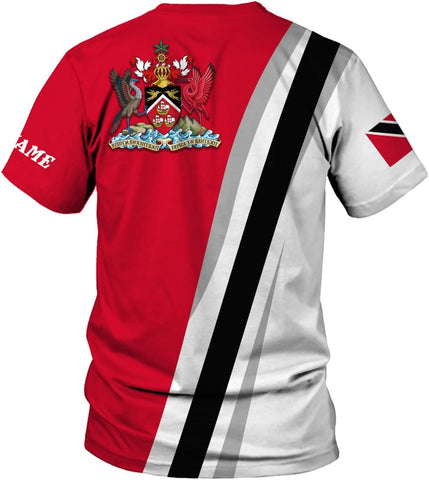 Artparel Personalized Trinidad and Tobago Shirt Trinidad and Tobago Coat of Arms Flag ShirtsTrinidad and Tobago Crest