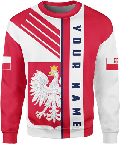 Vybonz Personalized Poland Hoodie Women & Men 3D, Poland Pride Shirt Polish Eagle