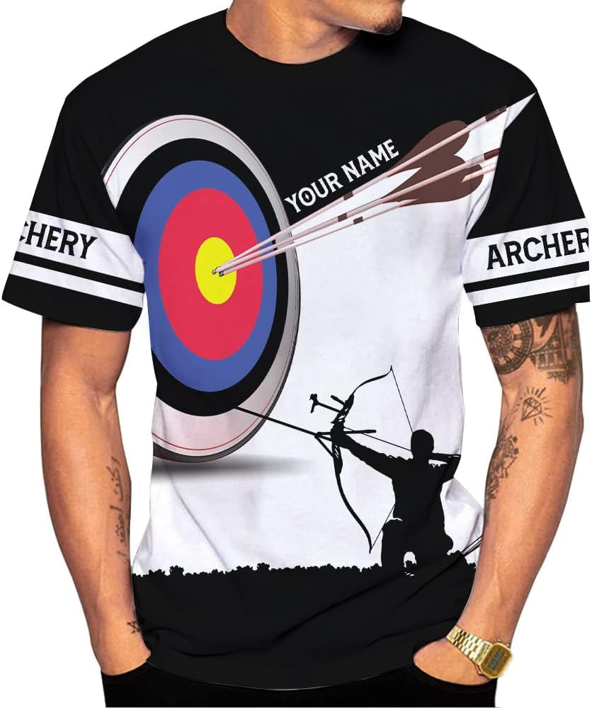 Personalized Men's Archery Shirts, Custom Name & Team Name Jerseys, S-5XL Polo Shirts