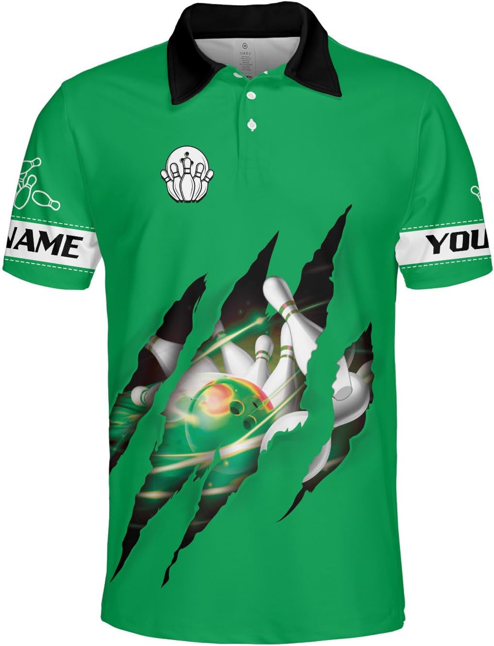 Custom Bowling Polo Shirt Personalized 3D Team Name Bowling Shirts for Men Women Jersey Unisex Bowler Short Sleeve Gift Tee