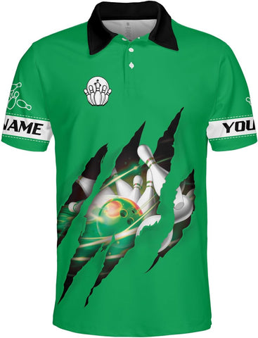 Custom Bowling Polo Shirt Personalized 3D Team Name Bowling Shirts for Men Women Jersey Unisex Bowler Short Sleeve Gift Tee