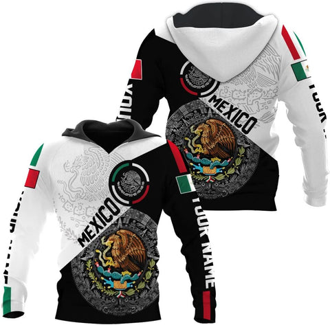 Mostprints Personalized Name Mexican Hoodie 3D, Customized Mexican Hoodies for Men, Unisex Mexico Hoodie, Mexico Hoodies for Men