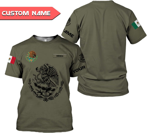 Personalized Name Mexican Shirts for Men, Customized Mexico Shirts for Men, Mexico Shirts for women, Mexico Shirt Eagle Flag Tshirt Mexican Eagle Unisex Shirt, mexico soccer shirt men TS01