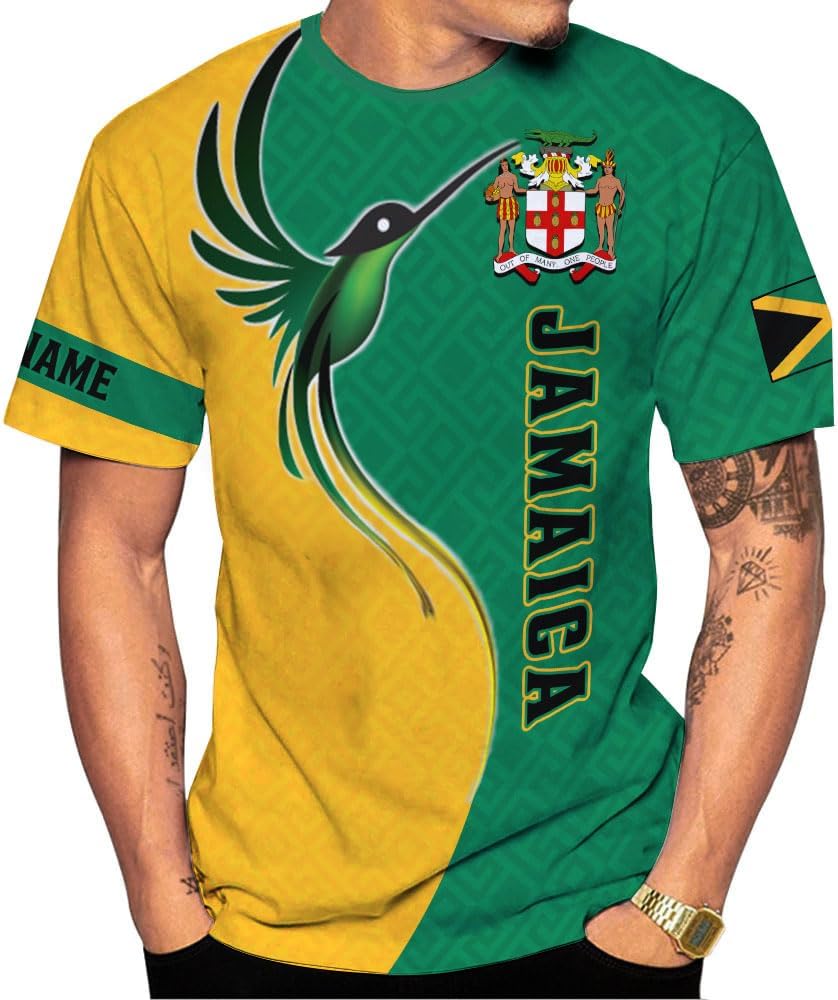 MoonArt Personalized Jamaica Shirt Custom Jamaica Flag Lion Hoodie for Men and Women, Jamaican Pride T-Shirt, Jamaicana