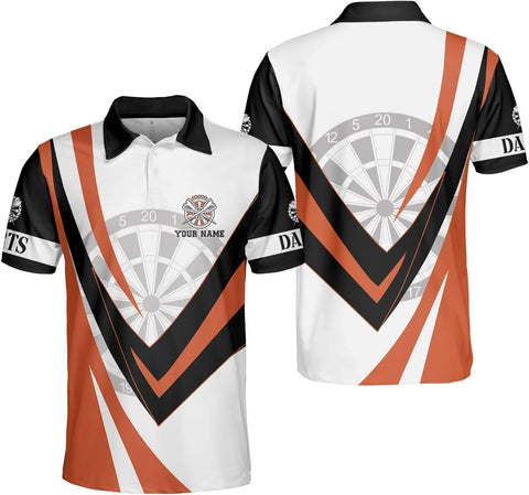 Personalized Name Dart 3D Polo Shirt, Dart Shirts, Mens Dart Shirts, Funny Dart Tshirts, Dart Team Shirts Gifts (PL03)