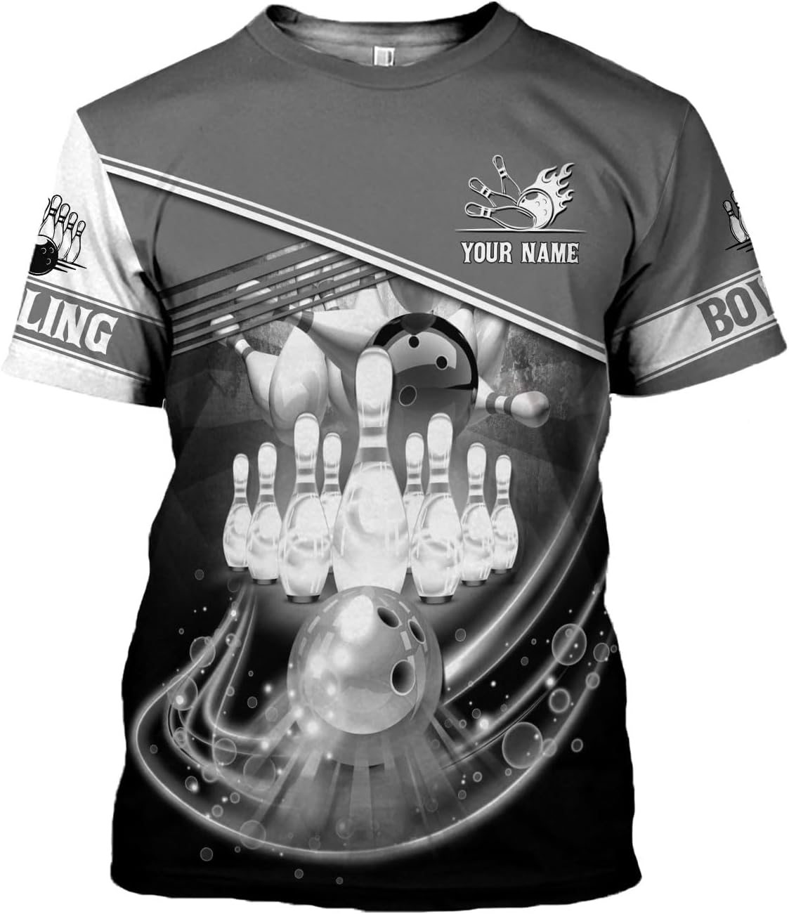 MoonArt Personalized Name Bowling Shirts for Men and Women 3D, Bowling Shirts for Team Bowling, Bowling Shirts Gift