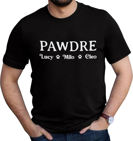 Personalized Dog Dad Shirts for Men, Best Dog Dad Ever Tshirt Gifts Fathers Day, Custom Funny Dogfather T-Shirt (TS21)