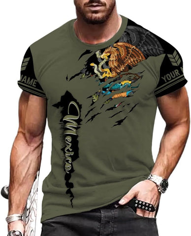 Rivelus Personalized Name Mexican Shirts for Men, Customized Mexico Shirts for Men, Mexico Shirts for Women Mexico Shirt