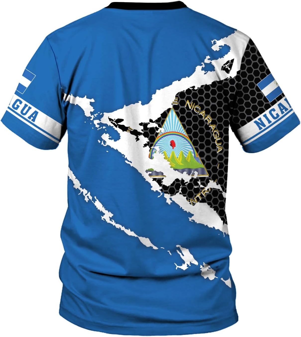 Mostprints Personalized Nicaragua Shirt 3D, Nicaragua Flag Shirts, Nicaraguan Camisas T-Shirt, Unisex Shirts for Men Women