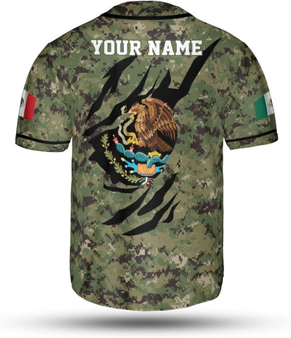 Mostefy Custom Mexico Baseball Jerseys Mexican Eagle & Flag Shirt for Teams, Mexico Shirts for Men & Women Size S-5XL
