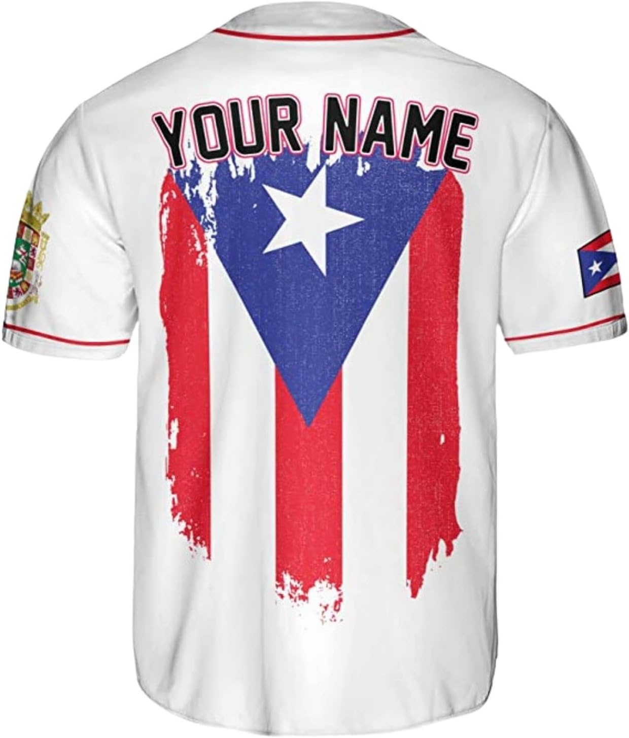 Mostprints Personalized Puerto Rico Baseball Shirt, Customized Team Name Puerto Rican Baseball Jersey for Men and Women S-5XL