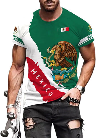 Personalized Name Mexican Shirts for Men, Customized Mexico Shirts for Men, Mexico Shirts for Women Mexico Shirt Eagle Flag