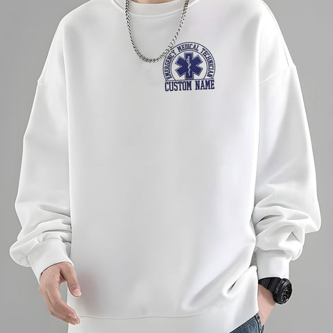 Suseaz Embroidered EMT EMS Sweatshirt Custom Paramedic Shirt Emergency Medical Services Hoodie