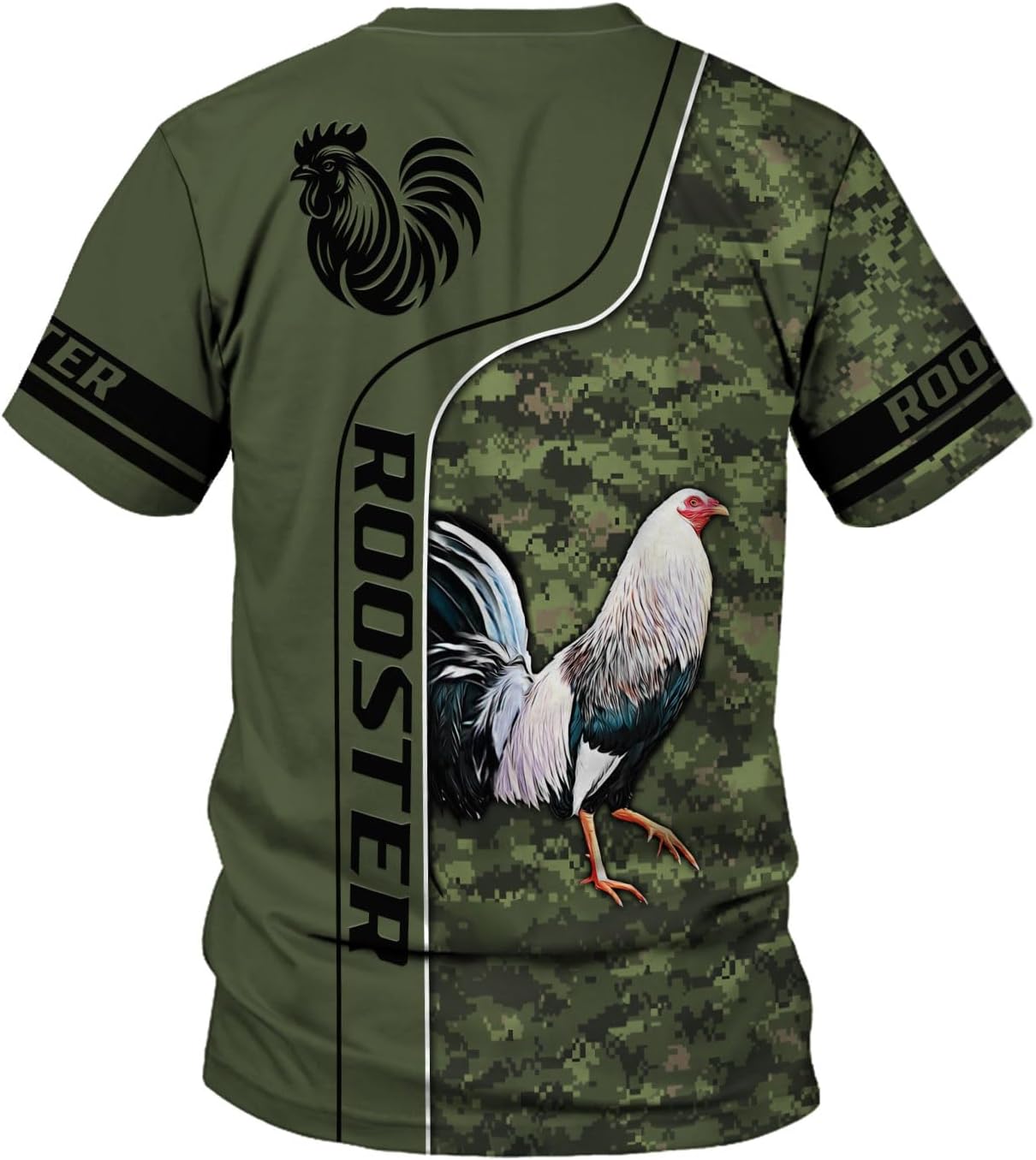 Mostefy Personalized Name Rooster Shirt 3D, Rooster Shirts for Men, Chicken Tshirts Shirts for Women, Funny Chicken Shirts