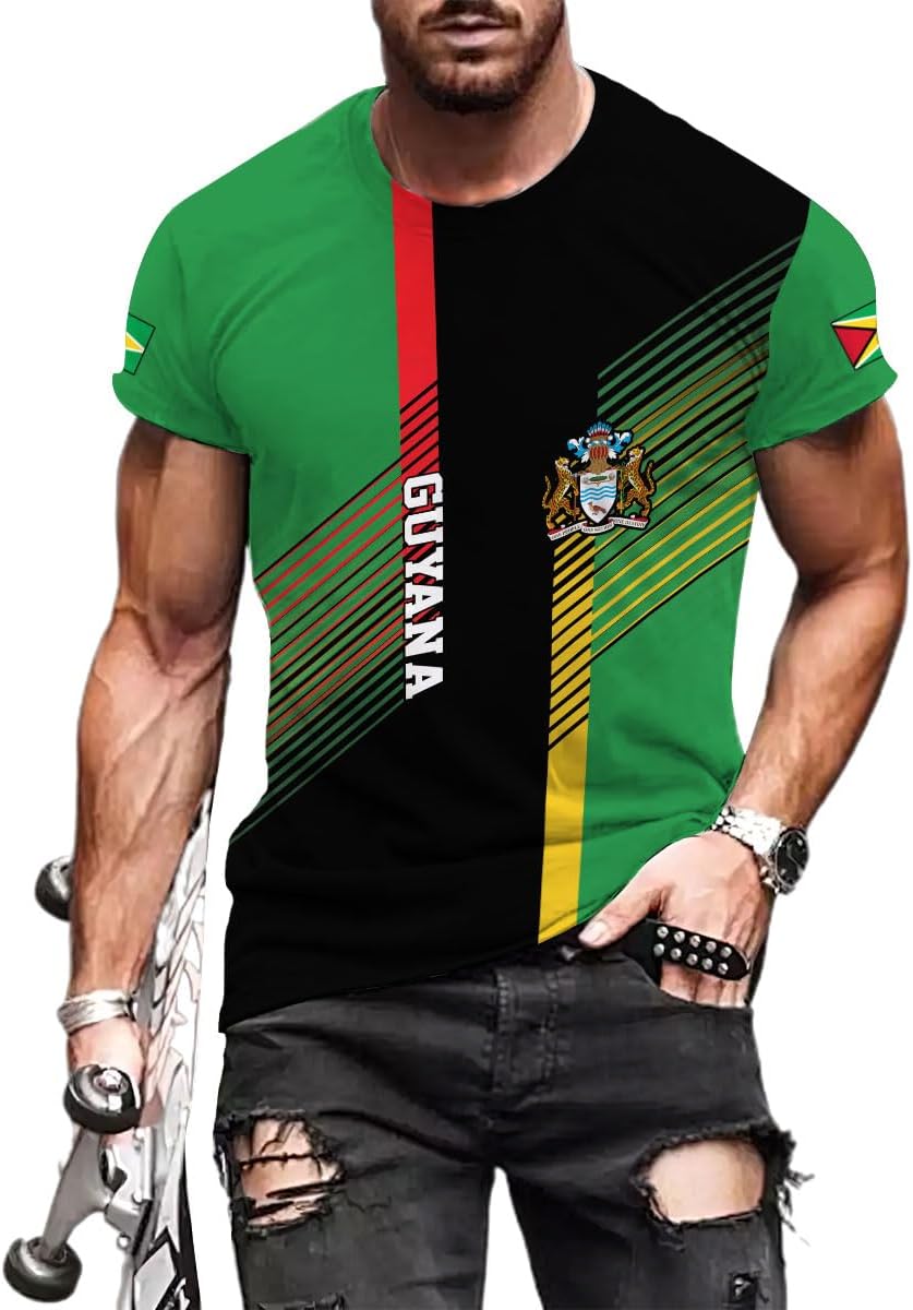 Parvii Personalized Guyana Shirts, Guyana Pride Tshirt, Guyanese Guyana Flag Shirt, Guyana Shirt for Men & Women, Guyana Gift