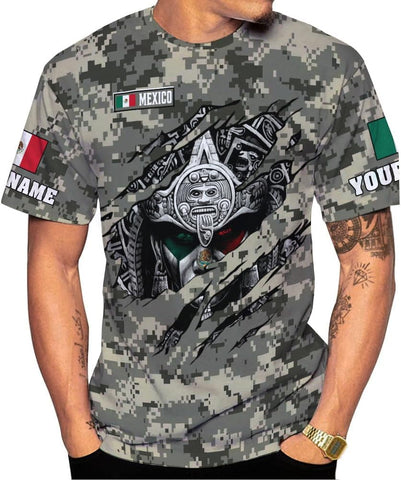 RoyalBro Personalized Mexico Shirts, Camisas De Mexico, Mexico Shirts for Men, Mexican Flag Jersey Shirt Mexico 3D Shirt