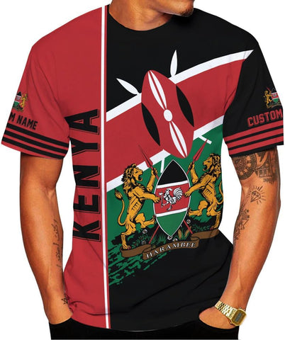 Personalized Kenya Flag 3D Shirts - Kenyan Pride Gift
