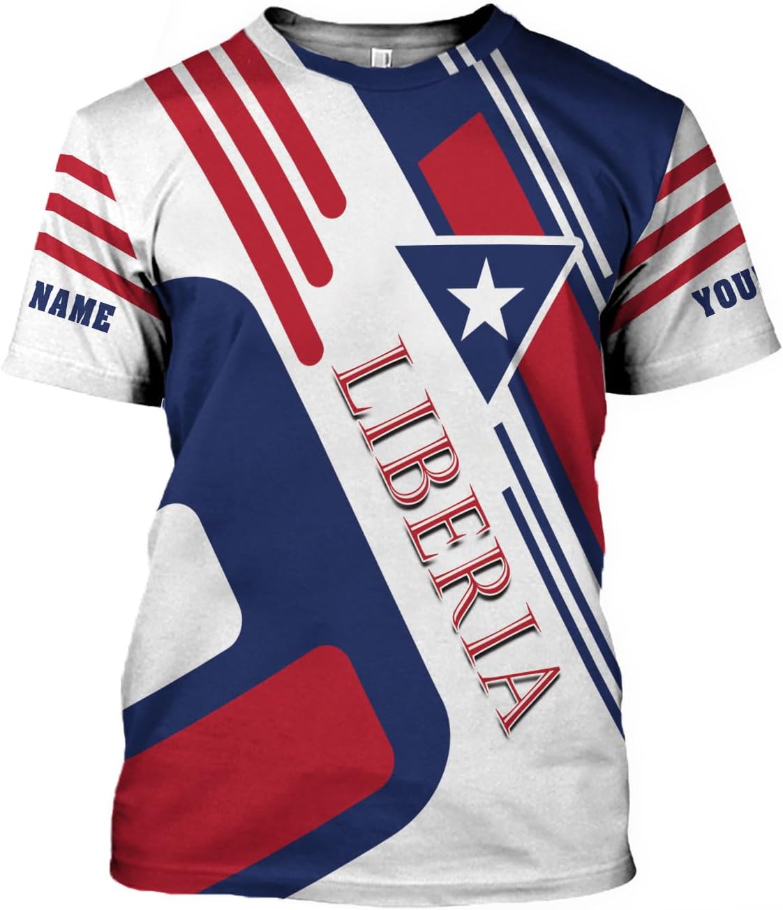 Royal Fight Personalized Liberia Shirts Liberian Pride Flag Shirt Liberia Flag Shirts Liberia Flag Gift T-Shirt for Men Women