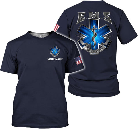 Mostefy Personalized EMT Shirt, EMS Shirt, Customized EMS Shirts,EMT Paramedic Uniform Emergency Medical Technician Shirts