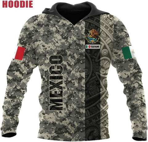 Mostefy Personalized Name Mexican Hoodie 3D, Customized Mexico Hoodies for Men and Women