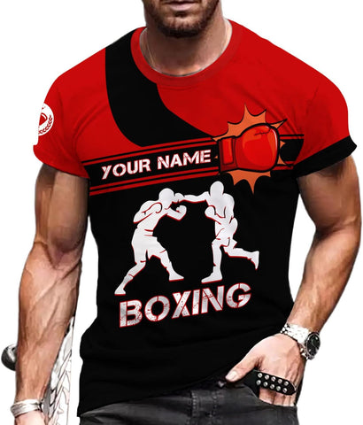 Personalized Boxing 3D Shirt, Boxing Shirts for Men Boxing T Shirts Women Boxing Tee Shirt Gifts for Boxing Lovers (HD386)