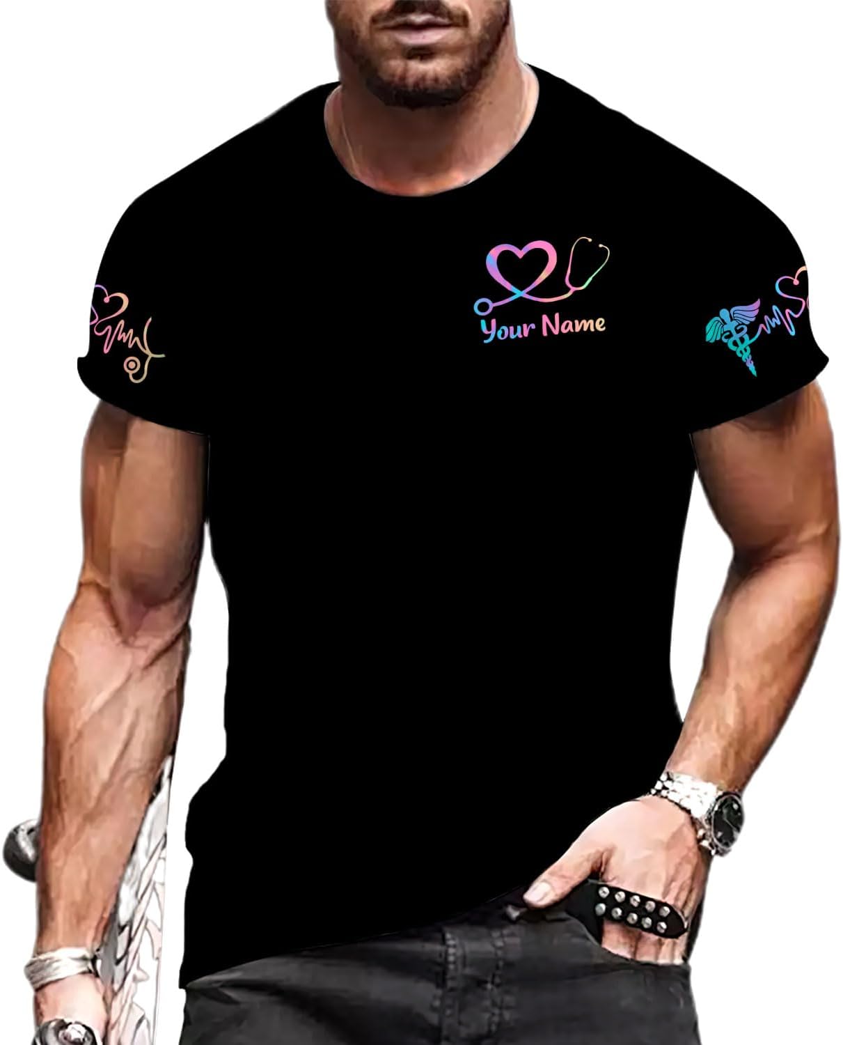 MoonArt Personalized Name Nurse Shirt Nurse Gifts Nurse Graduation Gift Funny Nurse T-Shirt Gift Nursing Emergency Shirts