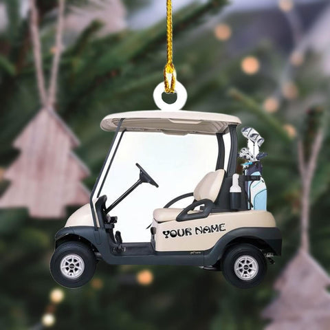 mostprints Personalized Golf Ornament Custom Golfer Ornaments Golf Christmas Ornaments Gifts for Golfer Golf Bag Golf Cart Golfcart Golf Ball Ornament Christmas Hanging Ornament (Style 5)