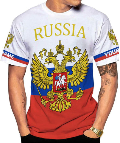 Personalized Russia Shirts Russian Shirt Russian Unisex Shirts Russia Flag Pride Shirts Russia Flag Coat of Arms Shirts