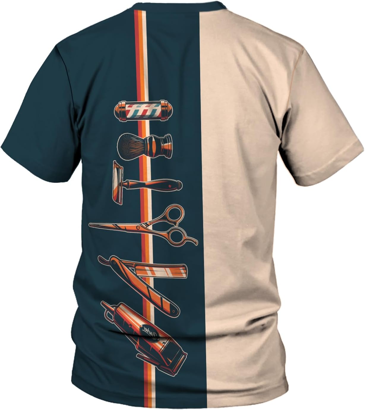 AOVL Personalized Name Barber Shirts Barber Shirt 3D for Men Custom Barber Shirt for Men Women Barber Shop Shirt Gift Barber