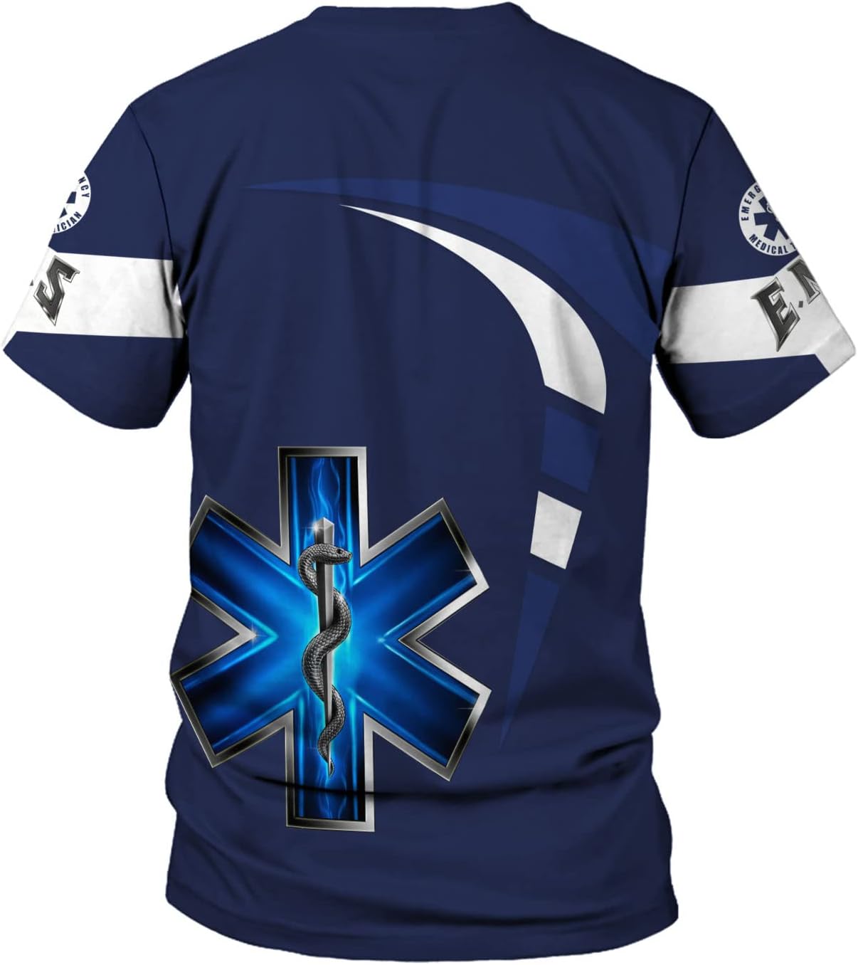 Mostefy Personalized Name EMS Shirt 3D Uniform Emergency Medical Technician, EMS Shirts for Men, EMT Shirt, Paramedic Shirt