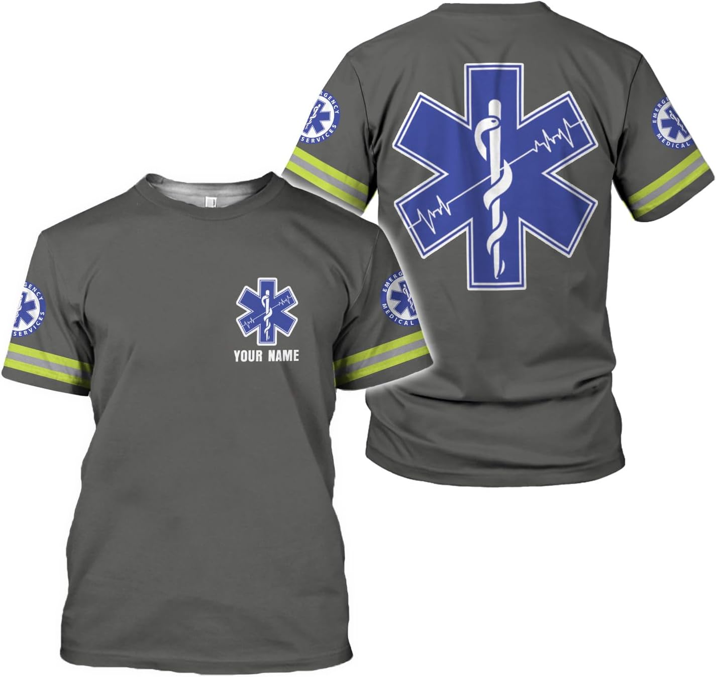 Podagree Personalized EMT Shirt, EMS Shirt, Customized EMS Shirts,EMT Paramedic Uniform Emergency Medical Technician Shirts