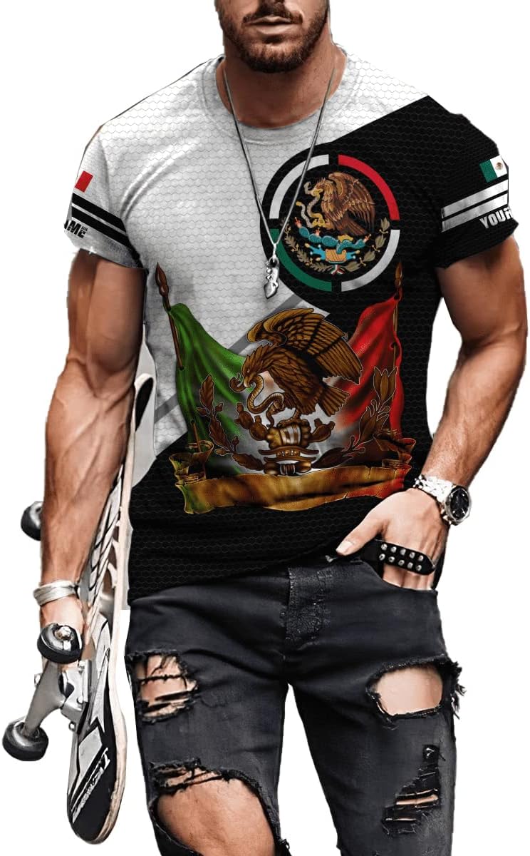 Personalized Name Mexican Hoodie 3D, Customized Mexico Hoodies for Men & Women