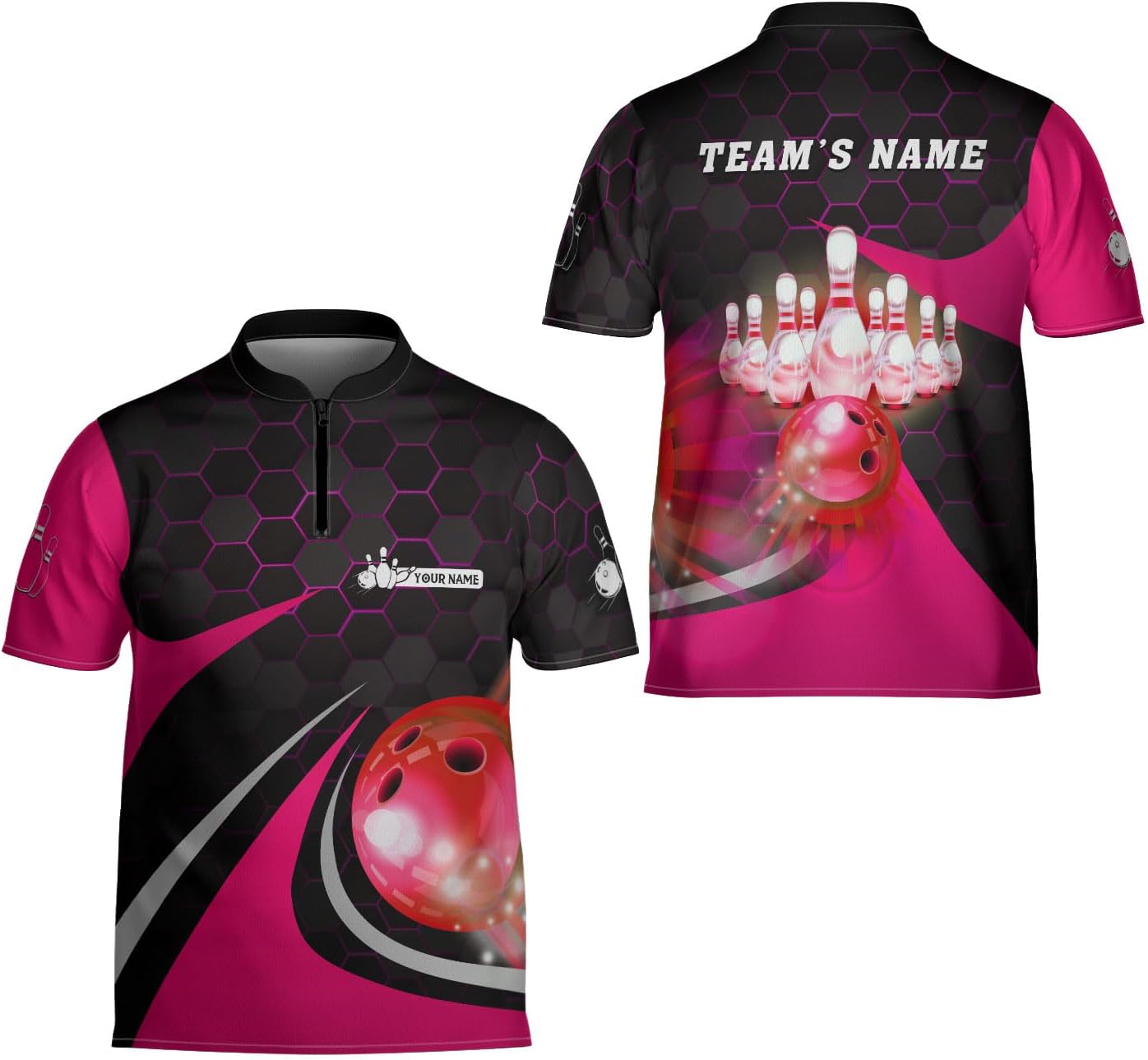 Ligthuy Personalized Name Bowling Jersey 3D, Custom Bowling Shirts for Team, Bowling Shirt Unisex for Men & Women4