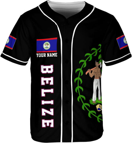 Personalized Belize Baseball Jersey Shirt, Belizean Flag Jersey, Belizean Pride Jersey for Men and Women