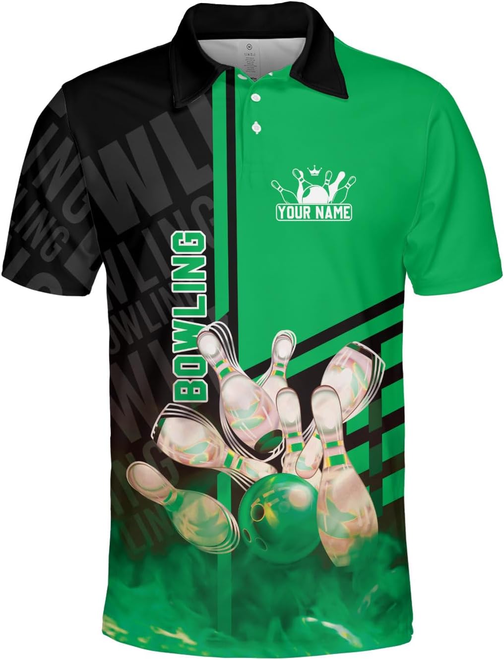 Custom Bowling Polo Shirt Personalized 3D Team Name Bowling Shirts for Men Women Jersey Unisex Bowler Short Sleeve Gift Tee