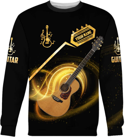 Custom Name Guitar Shirt 3D All Over Print, Guitar Shirts for Men, Unisex Guitar Shirts Music, Music Lover, Guitar Lover